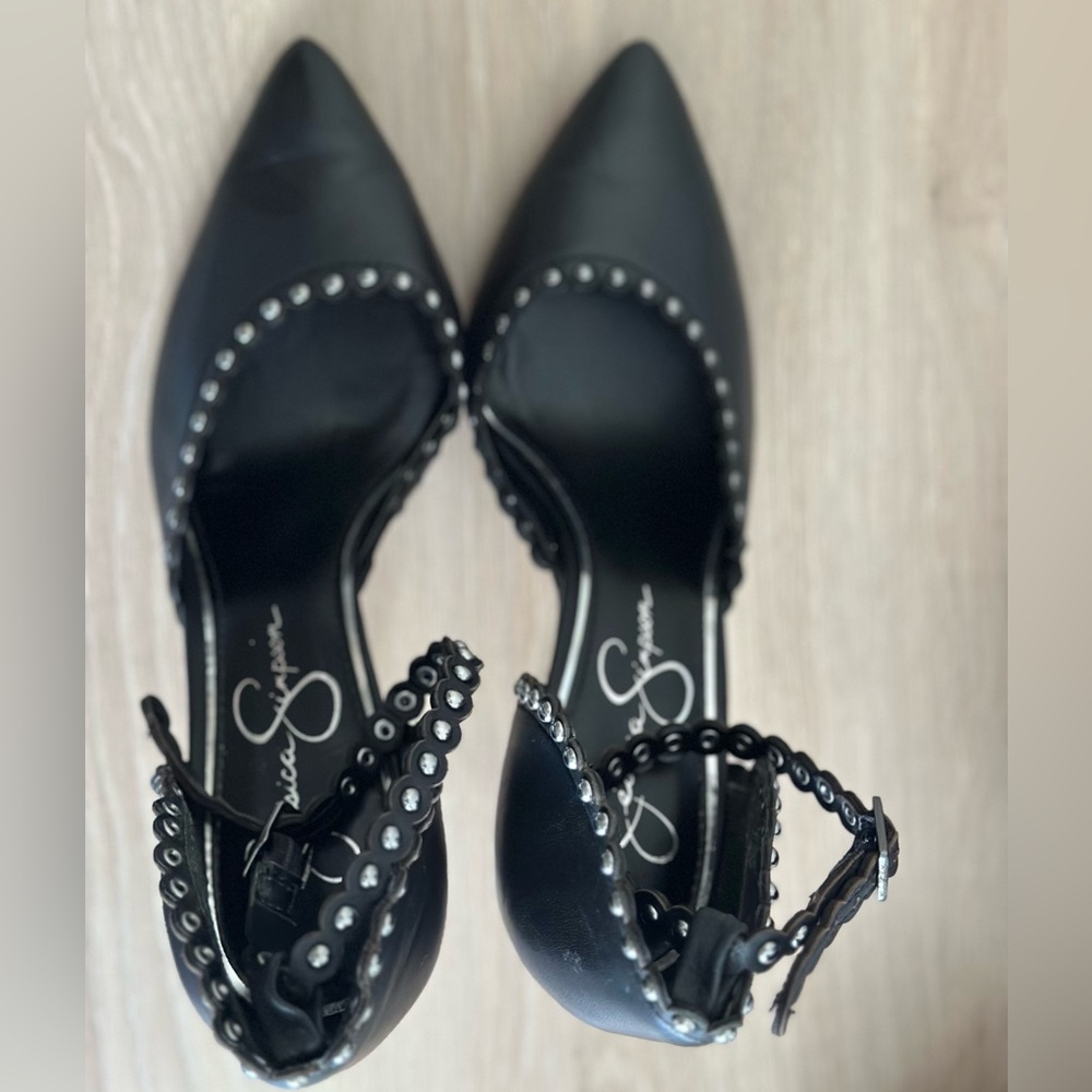 Jessica Simpson Black Studded Heels